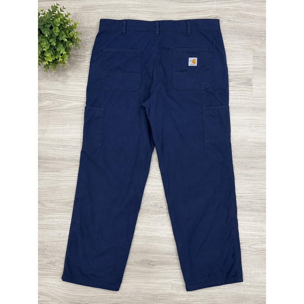 2 Carhartt Mens FR Flame Resistant Cat 2 Work Pants Navy 38x30 Safety Utility